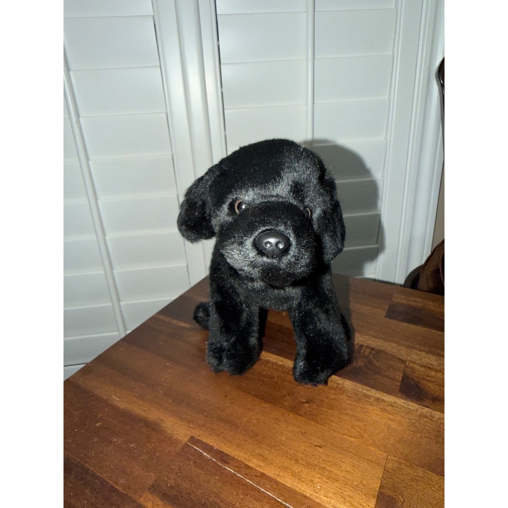 Demdaco Black Lab‎ Puppy Plush Stuffed Animal Realistic Dog 10 Inch